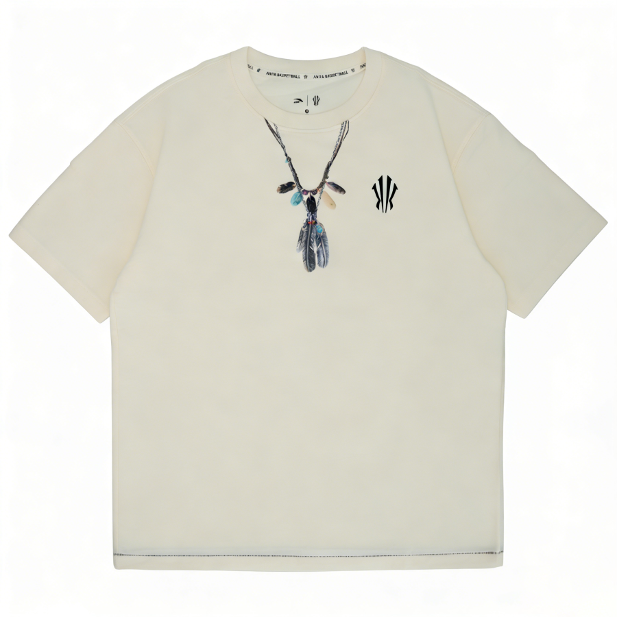 Anta Irving Collection Short Sleeved T Shirts Unisex Vanilla White