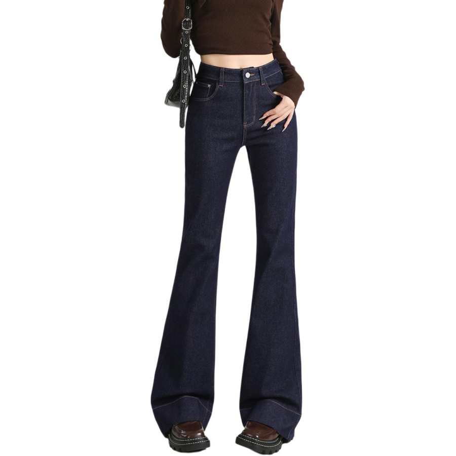 BALENO Jeans Women's Dark Blue Moderate Bootcut