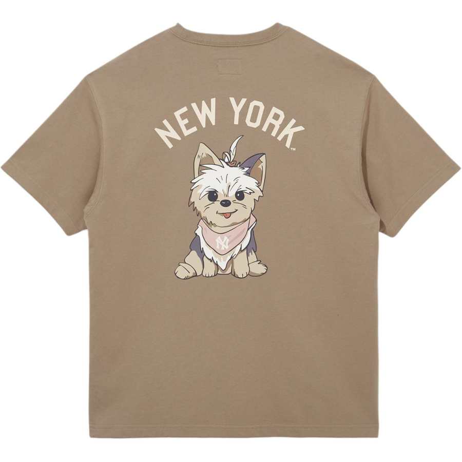 New Era T Shirts Unisex Brown Crew Neck