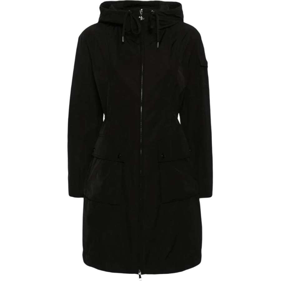 Moncler Moncler hooded drawstring coat