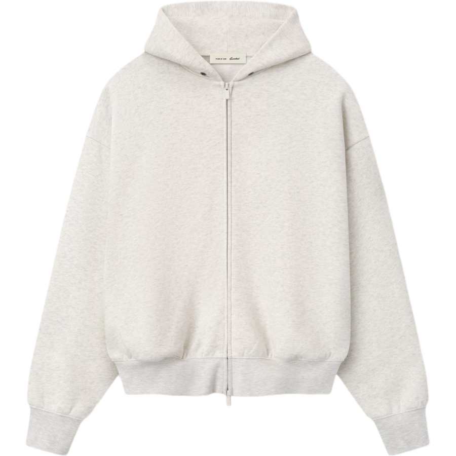Fear Of God Essentials SS26 SIGNATURE CLASSIC FULL ZIP HOODIE OATMEAL HEATHER/LIGHT Sweatshirt Unisex