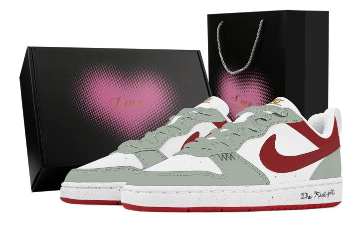 Nike Nike Court Borough Red Bean Matcha, Heart Box Abrasion Resistant Slip Resistant Abrasion Resistant Slip Resistant