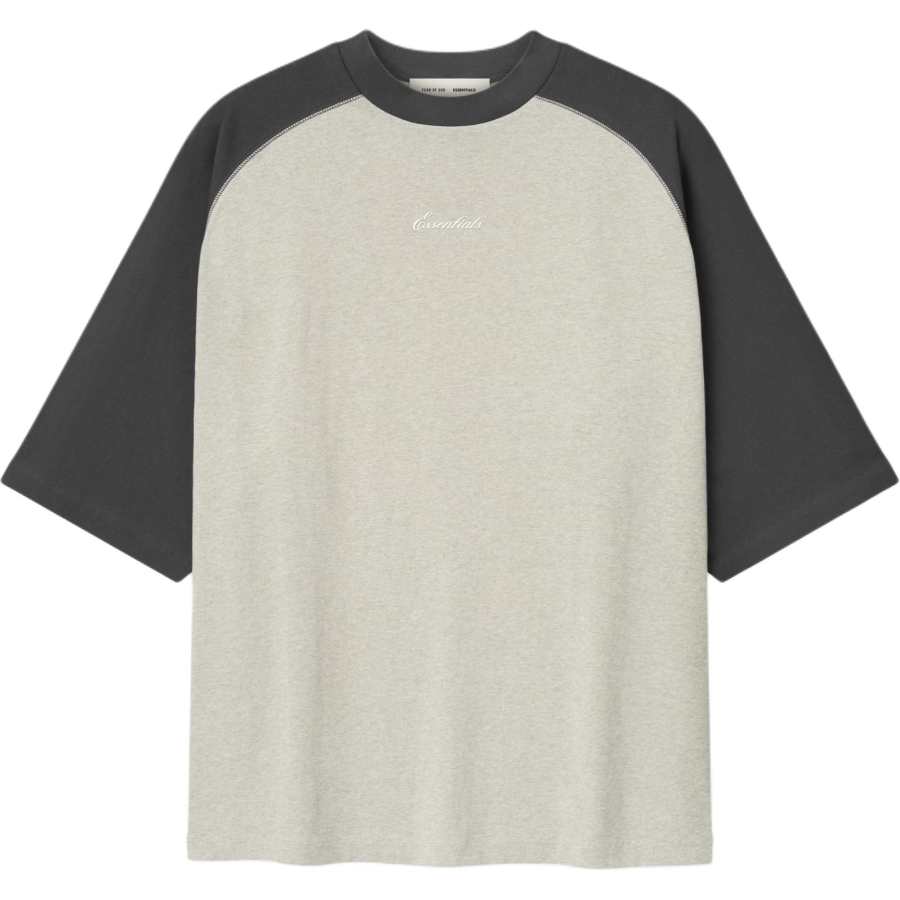 Fear Of God Essentials SS26 SIGNATURE BASEBALL TEE HEATHER STONE/IRON GREY T Shirt Men's