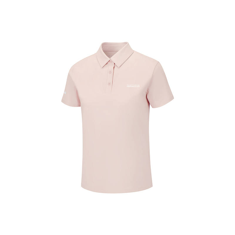 Skechers Polo Shirts Women's Dusty Pink 028B Polo Collar Moderate Straight Fit