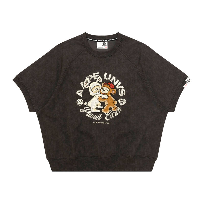 Aape Aape appliqué cropped T-shirt