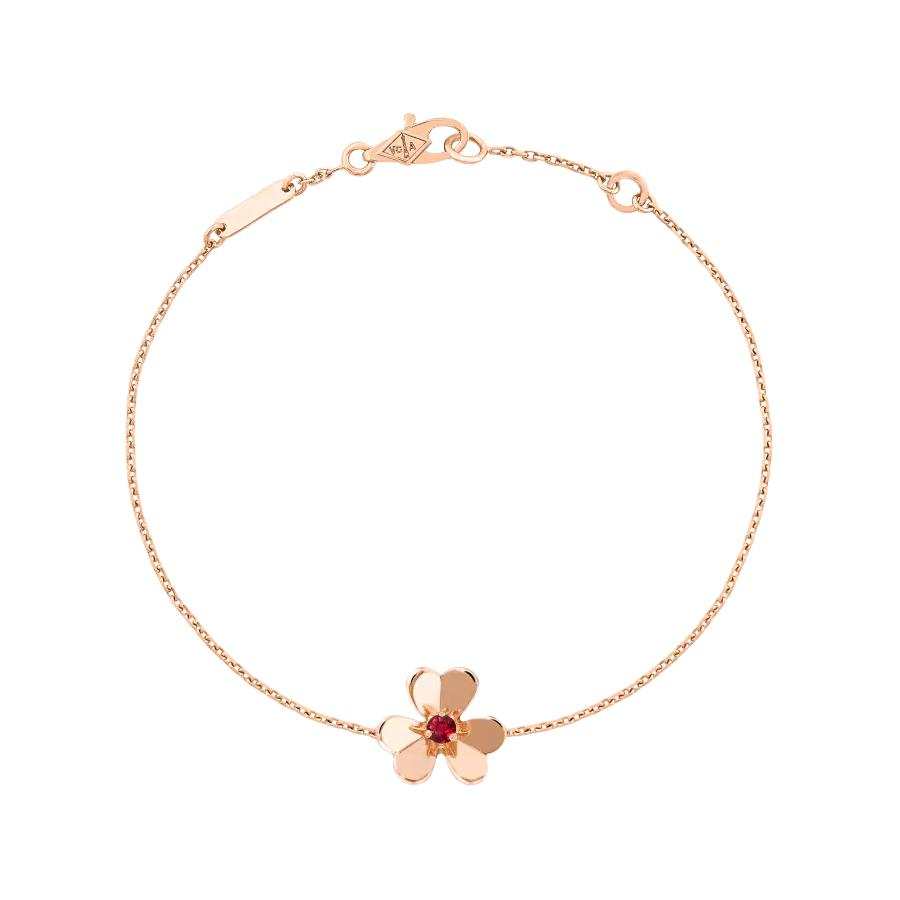 Van Cleef & Arpels Frivole Series 18K Gold Bracelets Unisex Rose Gold