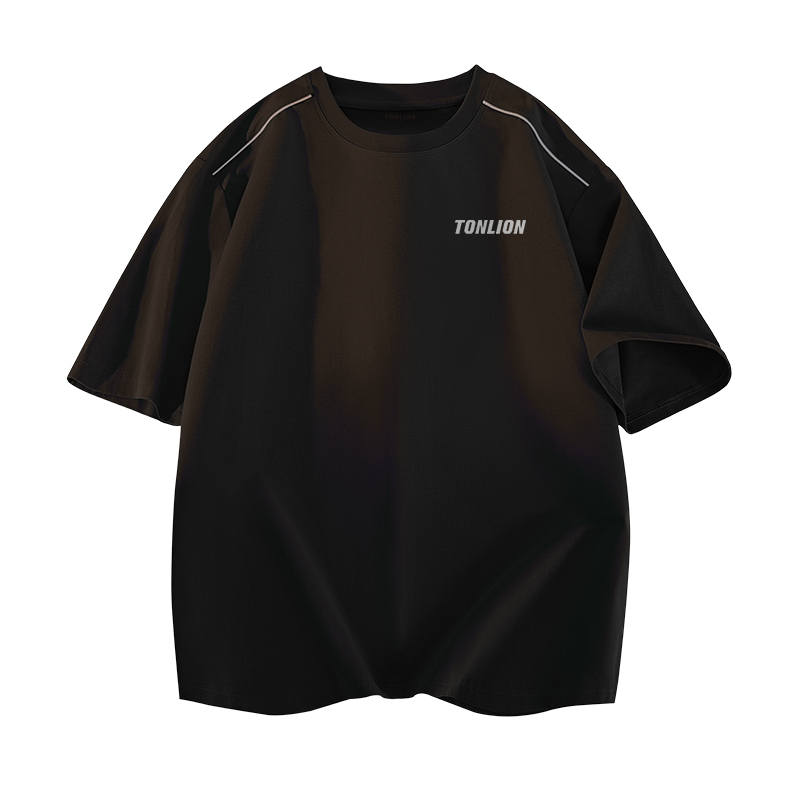 Tonlion T Shirts Unisex Crew Neck Moderate Straight Fit