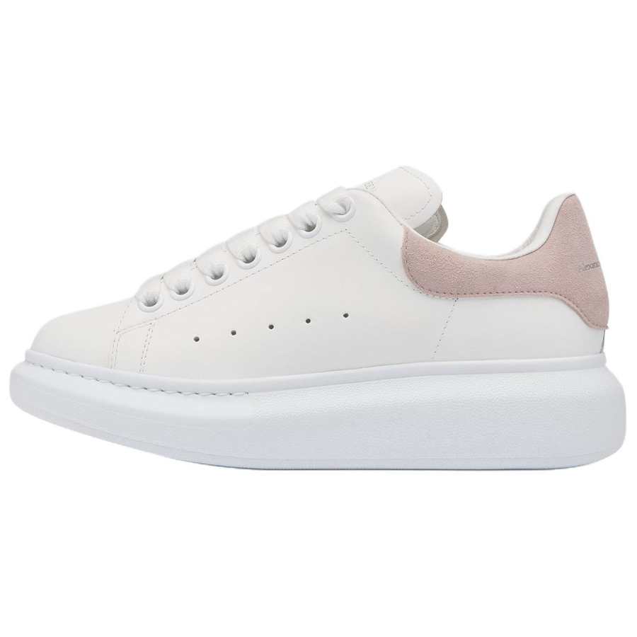 Alexander McQueen Oversized Sneaker Calfskin Low top Casual Shoes Women's Pink White