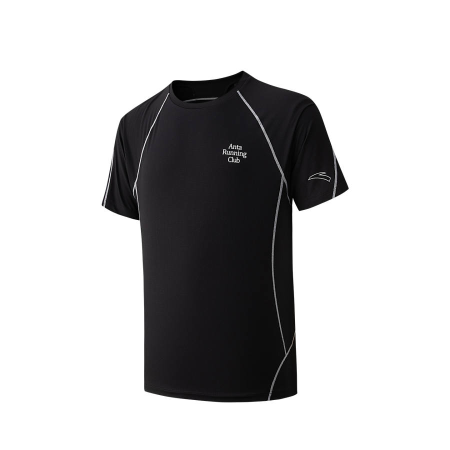 ANTA ANTA T Shirts Men's Basic Black 2 Crew Neck Moderate Straight Fit