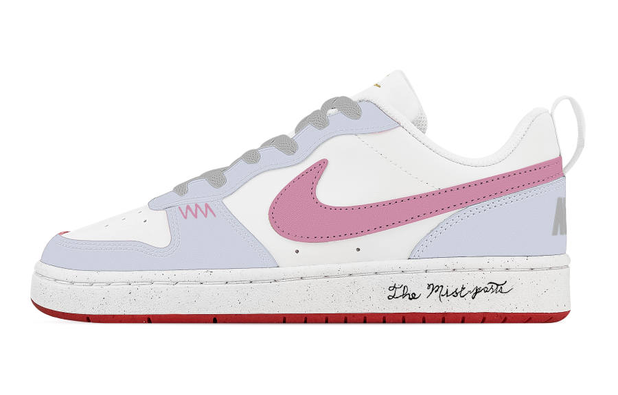 Nike Nike Court Borough Maris Sal Butter Abrasion Resistant Slip Resistant Low top Skateboard Shoes Unisex Blue Pink