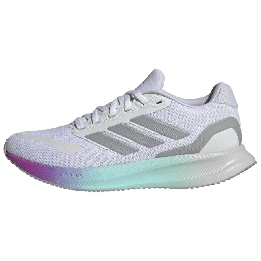 Adidas Adidas RUNFALCON 5 Support Breathable Abrasion Resistant Casual Running Shoes Women's White