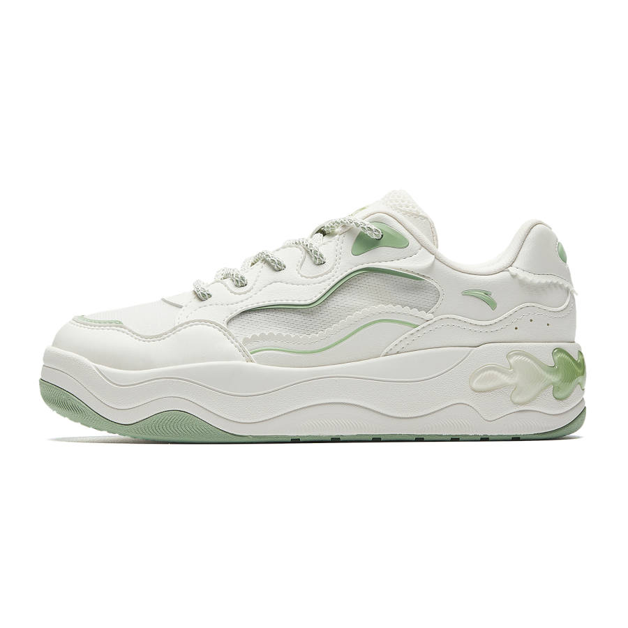 Anta Seaweed 3.0 Abrasion Resistant Skateboard Shoes Women's White Green