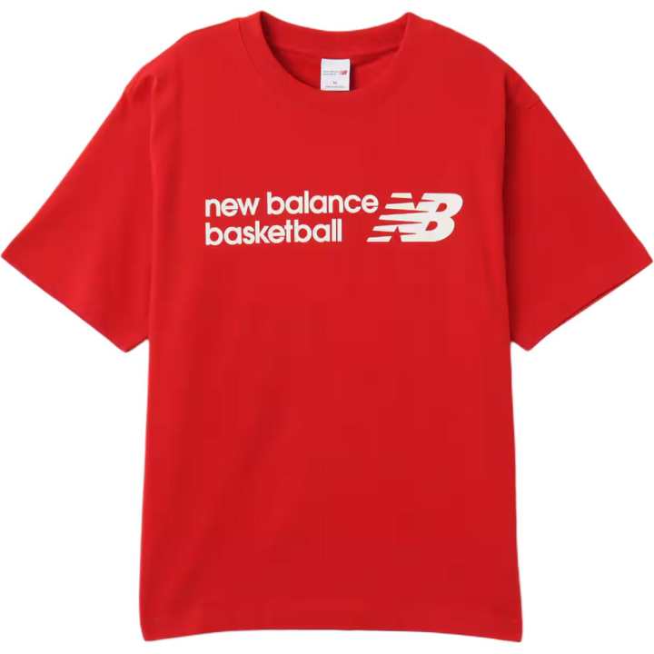 New Balance New Balance T Shirts Men's Red Crew Neck Moderate Straight Fit