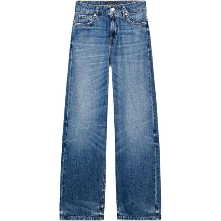 ZARA Jeans Women's Medium Blue Moderate Straight Fit Pants