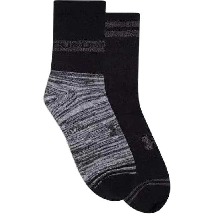Under Armour Under Armour Crew Socks Unisex 2 Pack Black