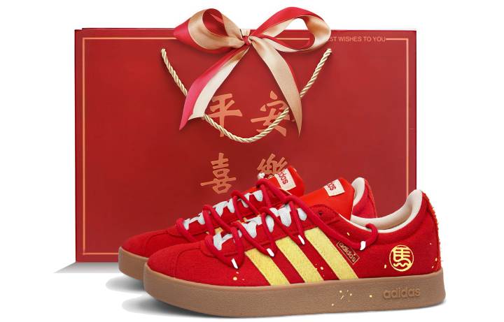 Adidas Adidas Vl Court Classic Low top German Army Trainers Unisex Red