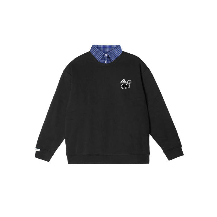 Adidas Adidas LABEL Lazy Cat YMK Individual Printed Pattern Comfortable Minimalist Style Classic Pullover Fleece Lined