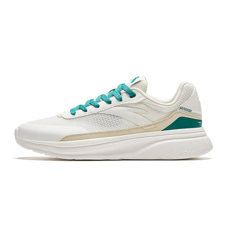Anta Life Collection Soft Cloud Cushioning Slip Resistant Low top Casual Shoes Men's White Green