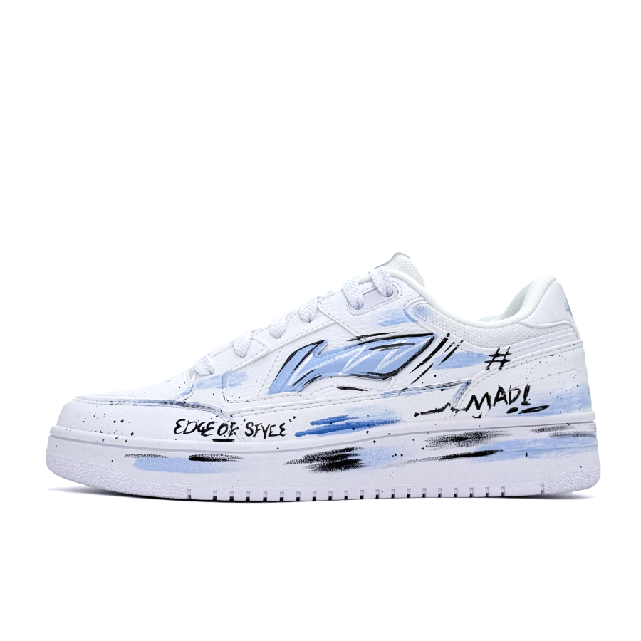 Li-Ning Li Ning Tianji Crazy Graffiti Low top Skateboard Shoes Unisex Purple White New