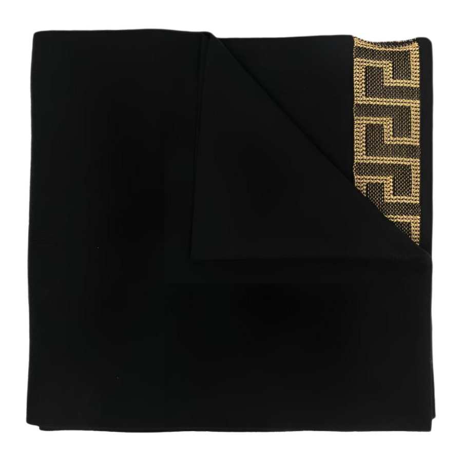 VERSACE 【Previous Season】La Greca cotton-cashmere scarf