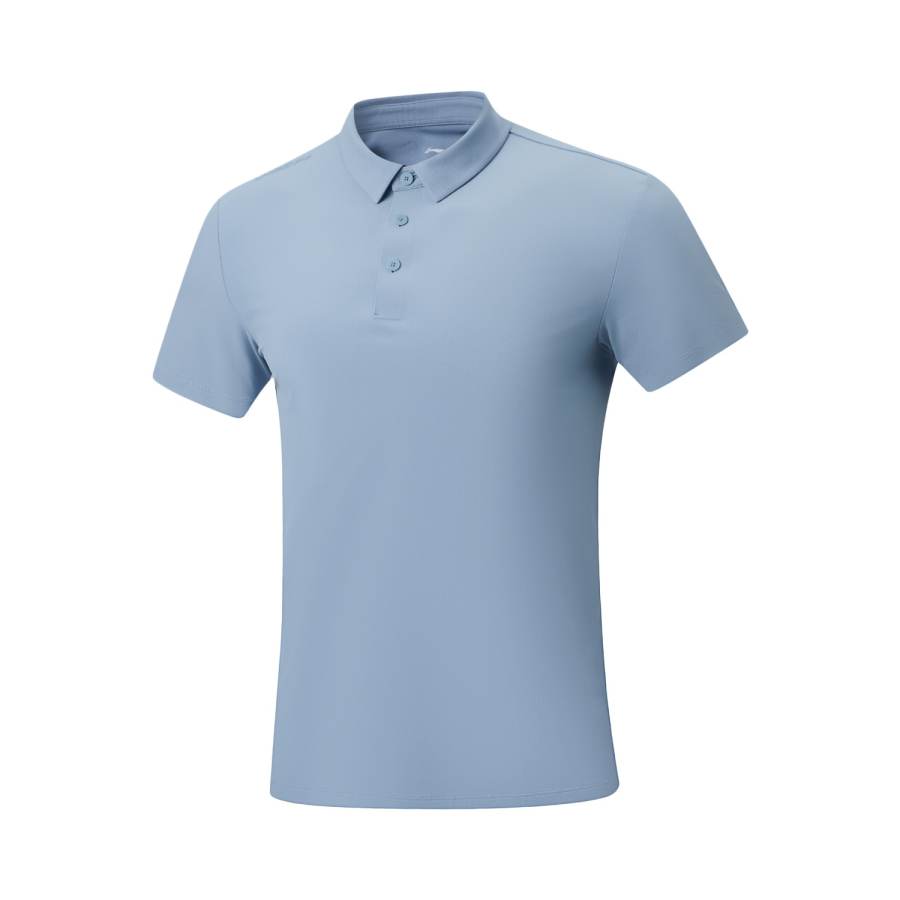 Li-Ning Li Ning Polo Shirt Men's Wild Gray Blue