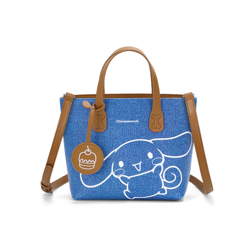 Sanrio Denim PU One Shoulder Handbag Regular Women's Blue
