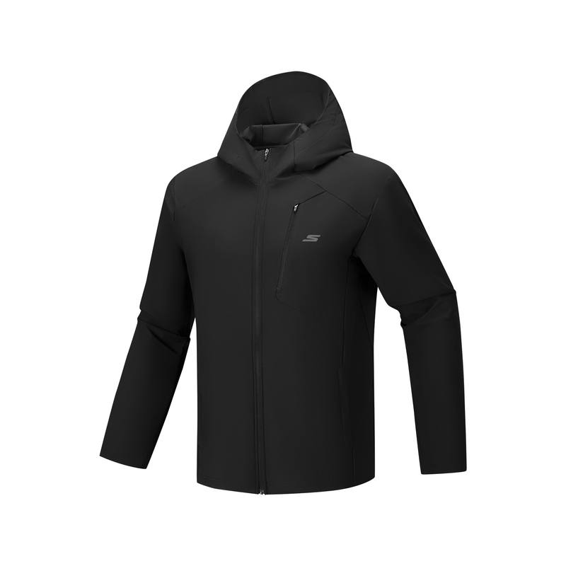 Skechers Jackets Men's Carbon Black/0018 Hooded Moderate Other