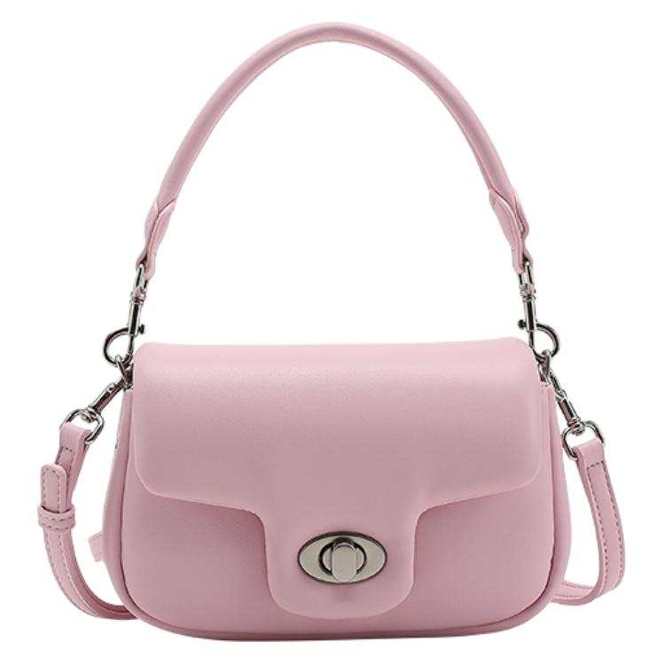 URBAN REVIVO Artificial Leather Crossbody Bags Women's Fuchsia/Light Yellow