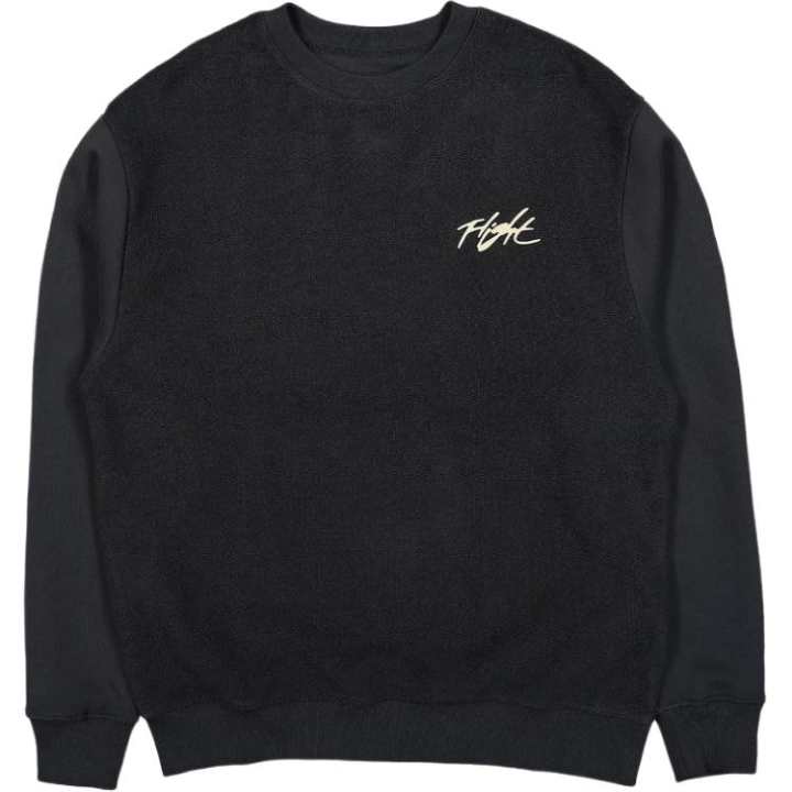 Jordan Jordan Flight Sweatshirts Men's Black Crew Neck Moderate Regular