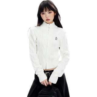 APEA Knitwear Women's Turtleneck Moderate Cardigan
