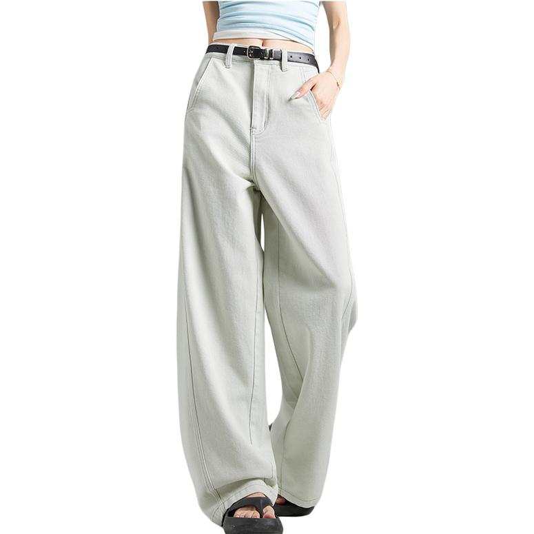 Tonlion Casual Pants Women's Light Asphalt Gray Moderate Straight Fit Pants