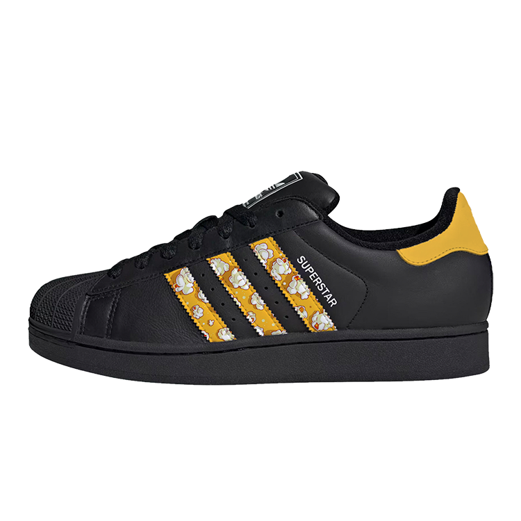 Adidas Adidas Originals Superstar Comfortable Versatile Thin Sole Leather Popcorn Abrasion Resistant Low top Skateboard Shoes
