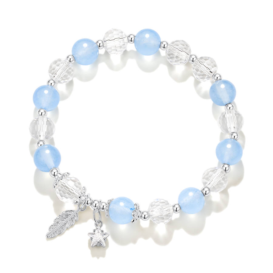 Barbie Clear Quartz Crystal Beaded Bracelets Women's