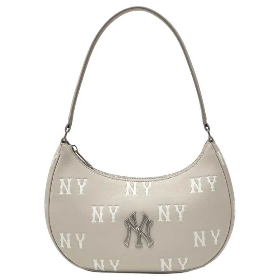 MLB MLB Artificial Leather One Shoulder Handbag Mini Unisex Light Gray