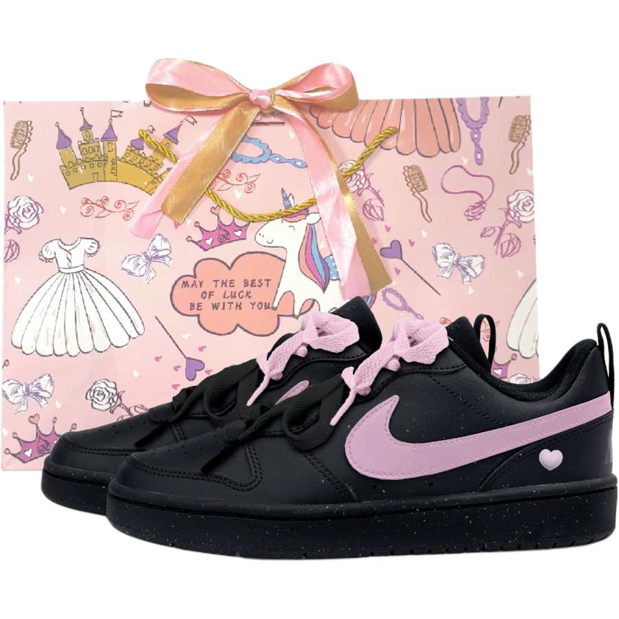Nike Nike Court Borough Leather Low top Kids' Skateboarding Shoes Pink Teenagers