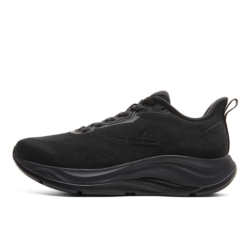PEAK Cushioning Rebound Abrasion Resistant Slip Resistant Running Shoes Women's All Black
