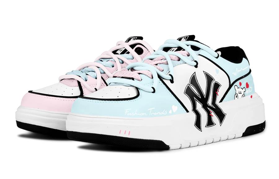 MLB MLB Chunky Liner Skateboard Shoes Unisex Low Top Pink Blue