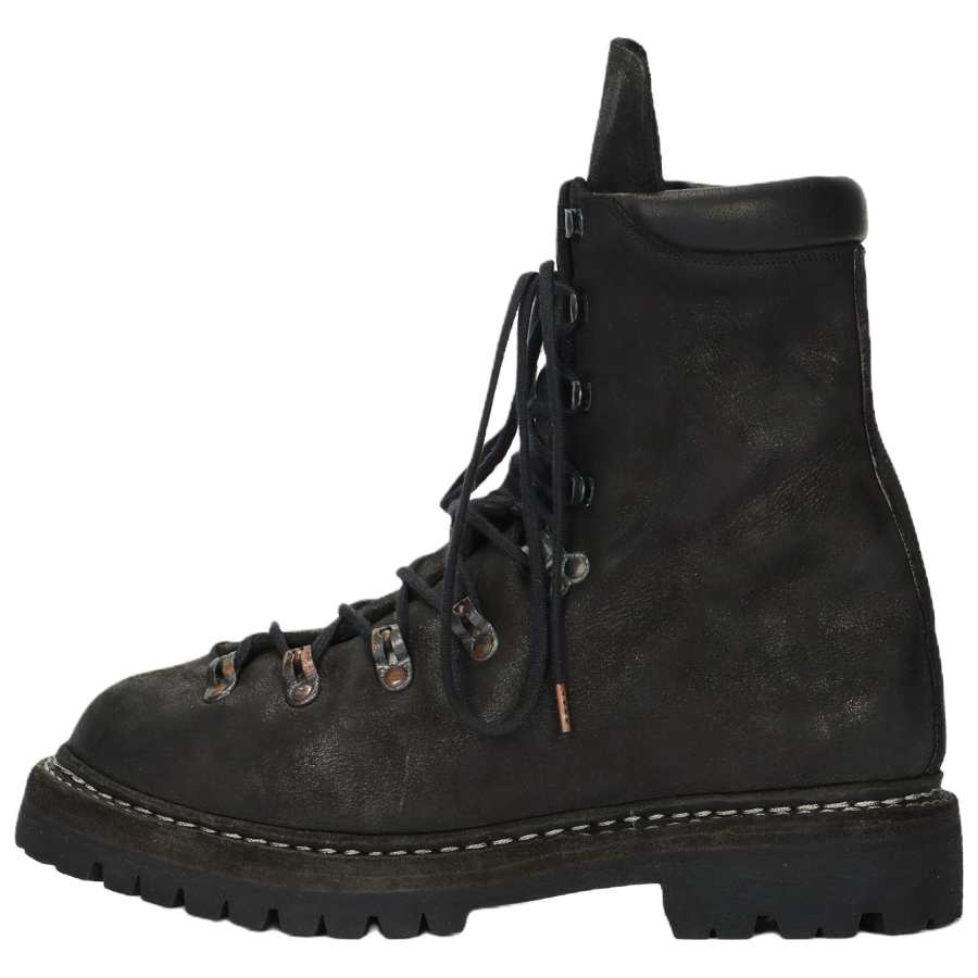 GUIDI 20 Hiking Cow Leather Ankle Boots Men's Black