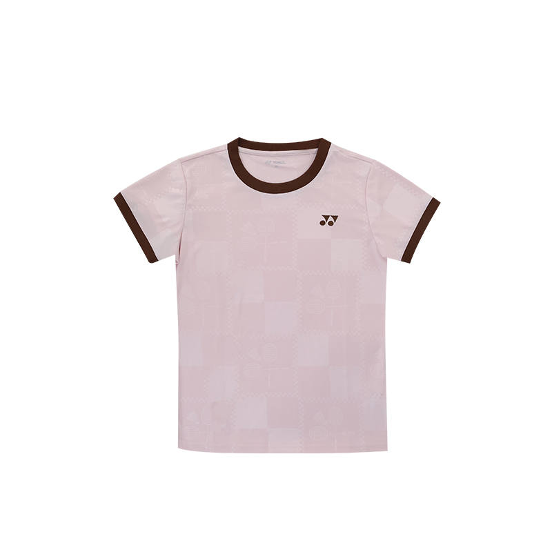YONEX T Shirts Women's Pink Crew Neck Thin Straight Fit