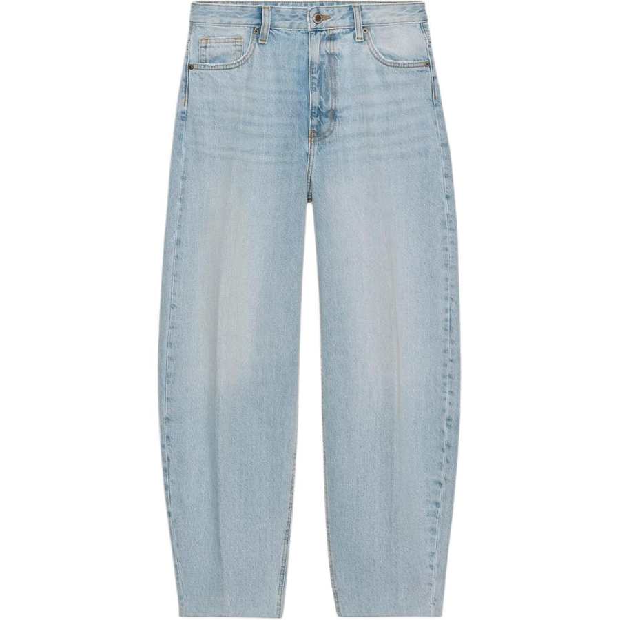 ZARA ZW Jeans Women's Light Blue Moderate Tapered Pants