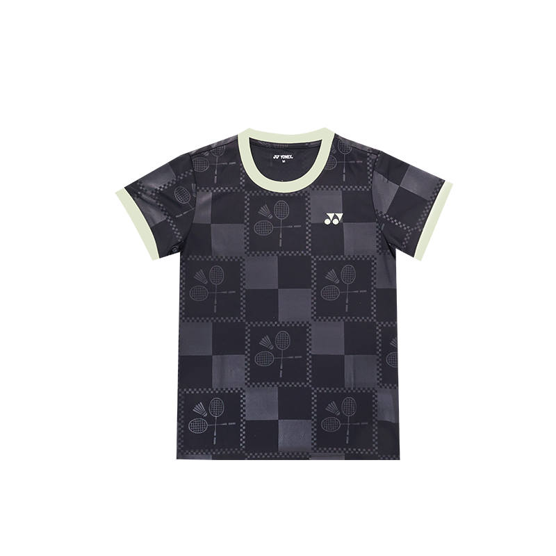 YONEX T Shirts Women's Black Crew Neck Thin Straight Fit