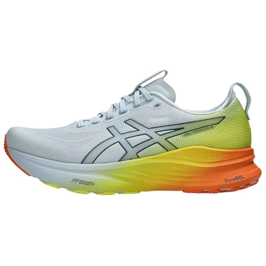 ASICS GEL KAYANO 32 Breathable Running Shoes Men's Blue Yellow Orange