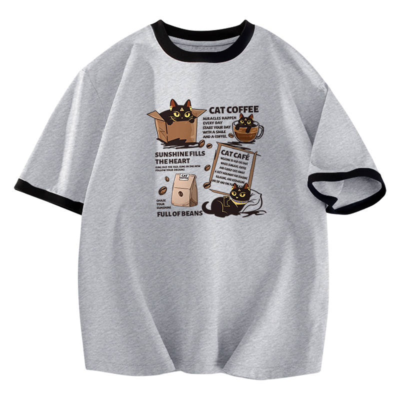Tonlion T Shirts Unisex Crew Neck Thin Straight Fit