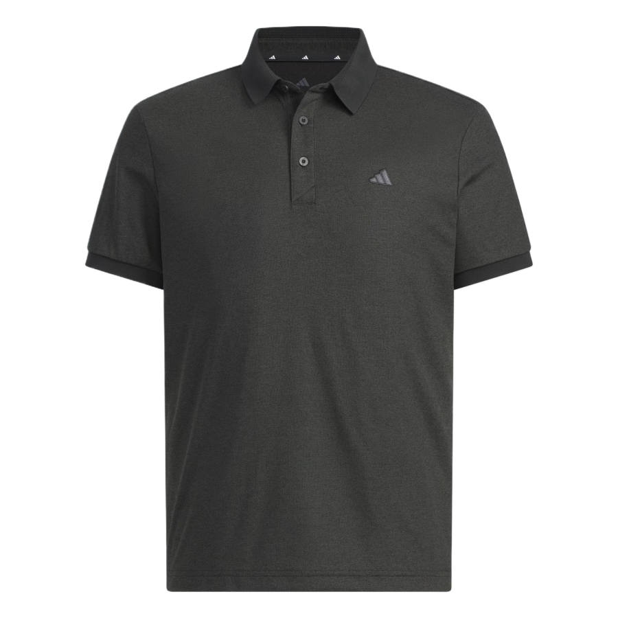 Adidas Adidas Polo Shirts Men's Black Polo Collar Moderate Straight Fit
