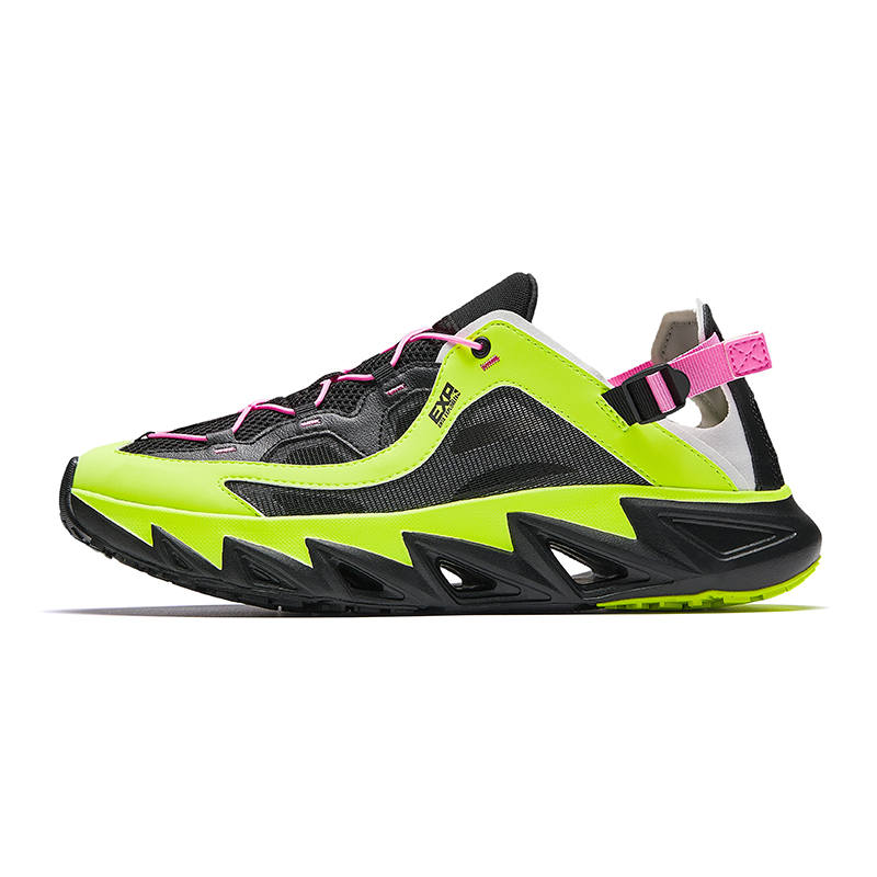 Anta Outdoor Shoes Men's Basic Black/Neon Green/Sand Grain Gray