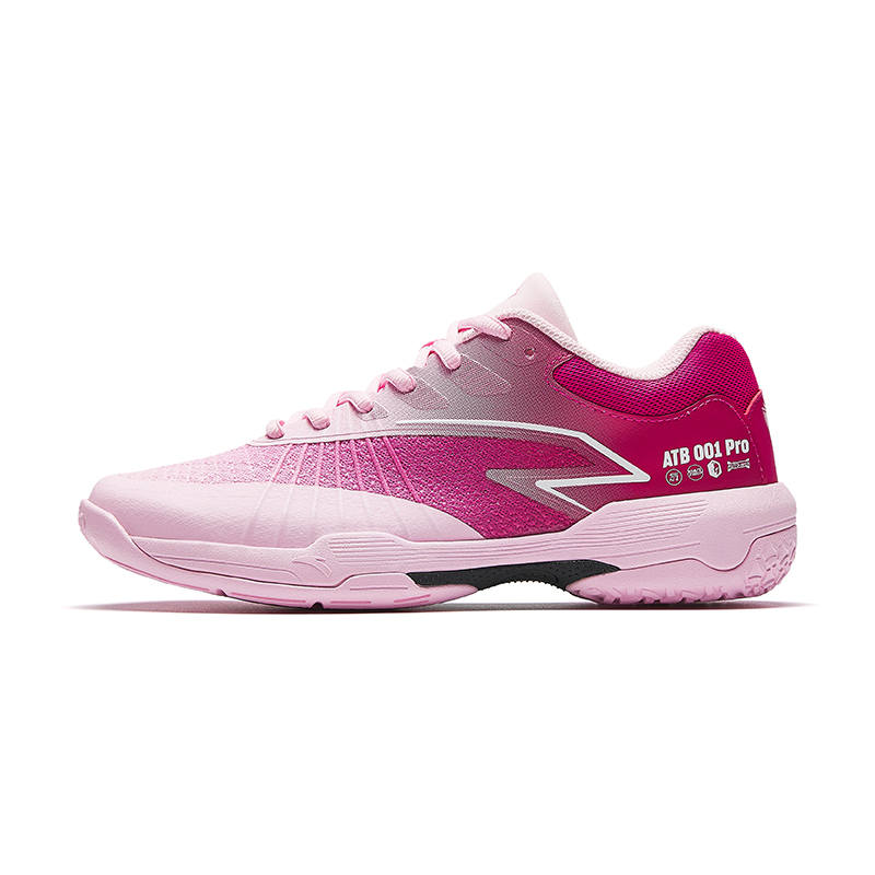 Anta Low top Table Tennis And Badminton Shoes Women's Cute Pink/Dazzling Red