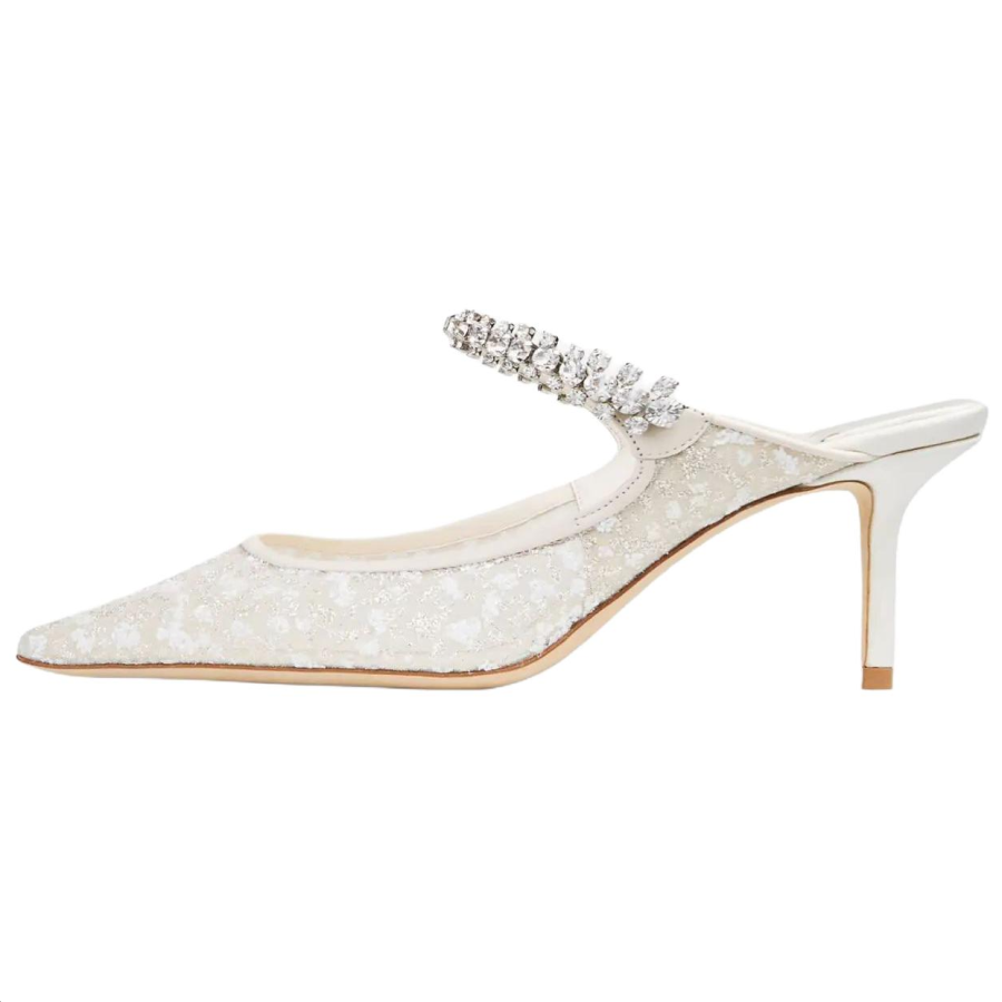 Jimmy Choo Bing Closed Toe Slippers Women's Silver