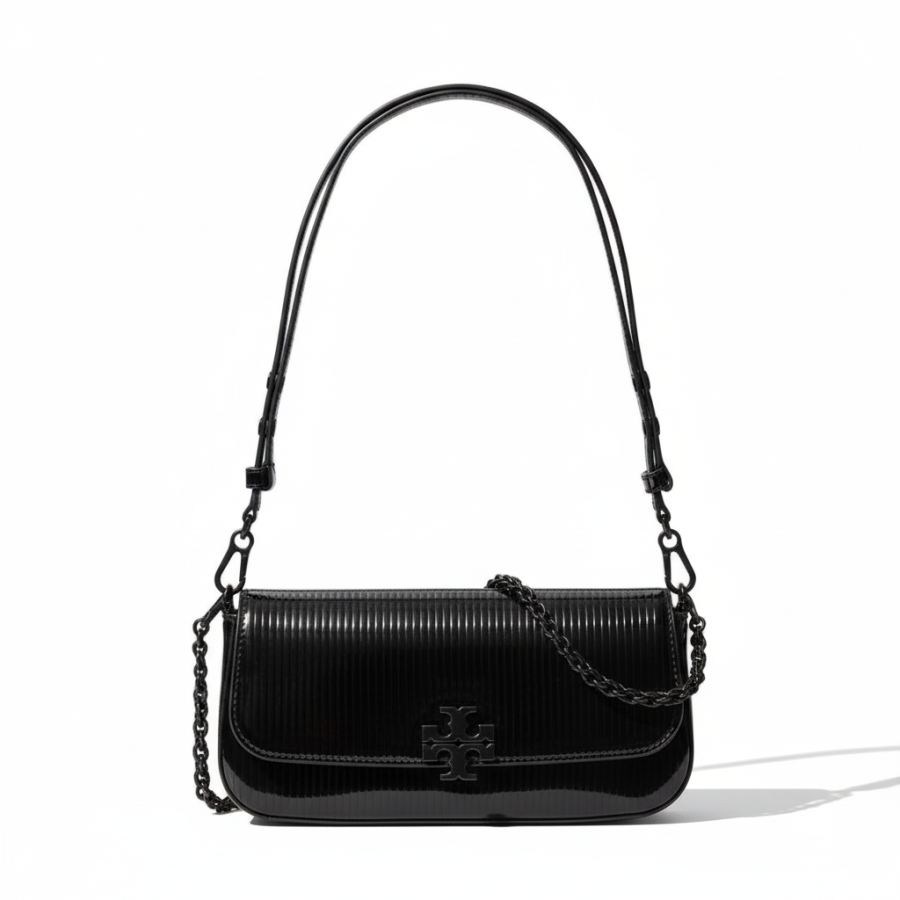 TORY BURCH Britten Textured Design Crossbody Bags Women's Black