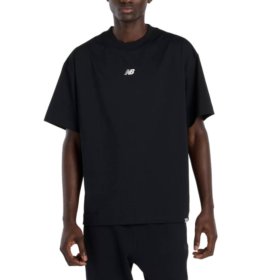 New Balance New Balance T Shirts Men's Black Crew Neck Moderate