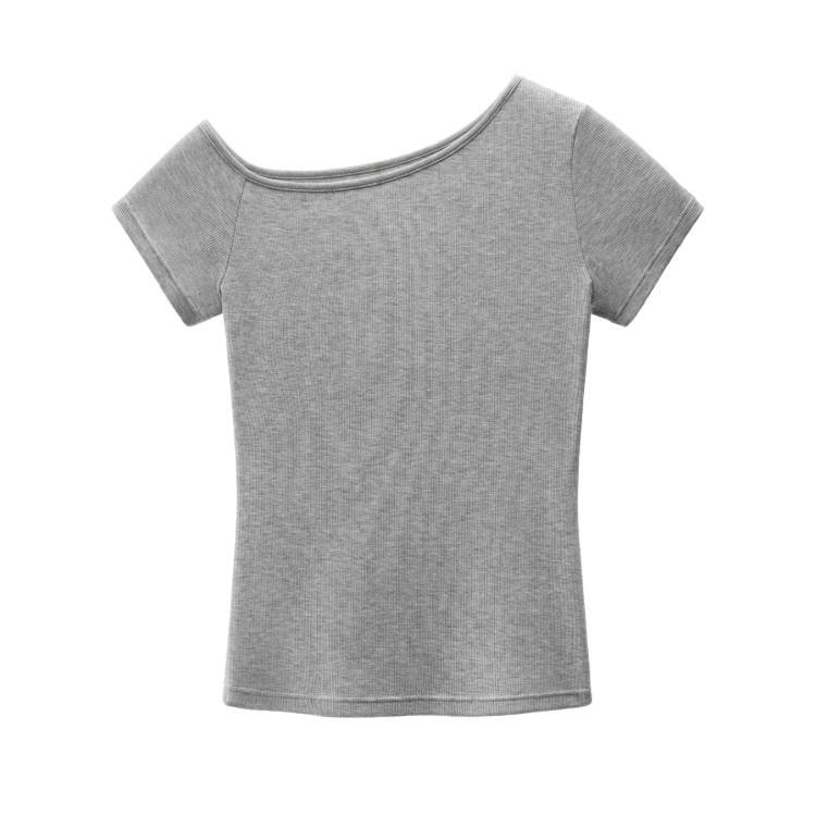 BANANA IN T Shirts Women's Asymmetrical Collar Moderate